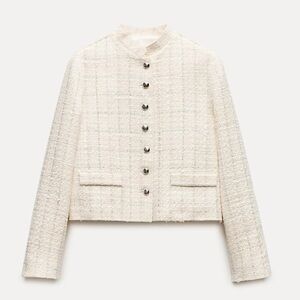 ZARA- NEW WITH TAGS Textured cropped jacket